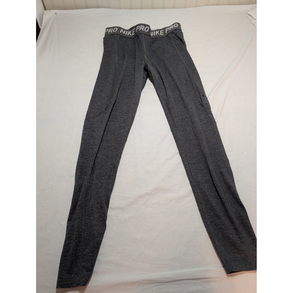 Nike Pro Dri-FIT Leggings Mens Medium Gray Heather Training Tights Compression